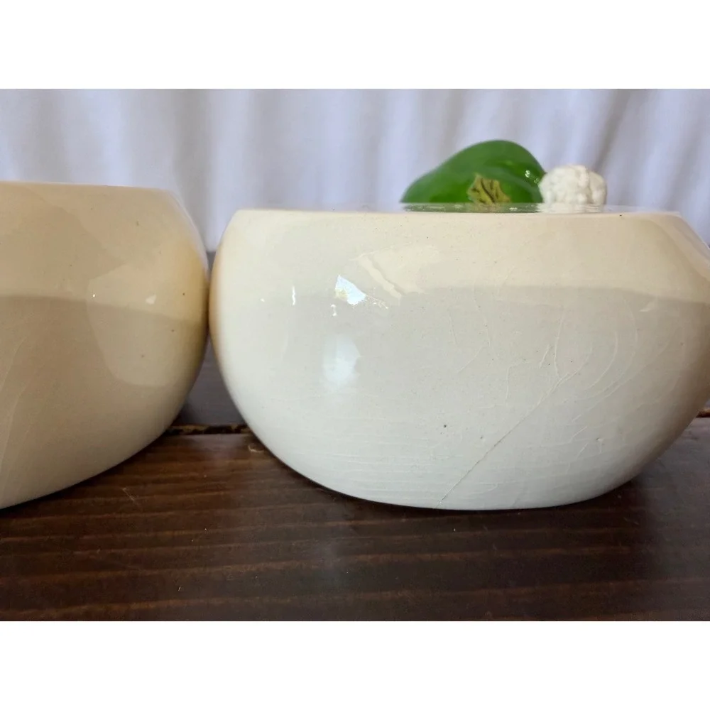 Vintage Snowman Head Ceramic Canisters Christmas Holiday Decor Set of 2‎ IB Mark